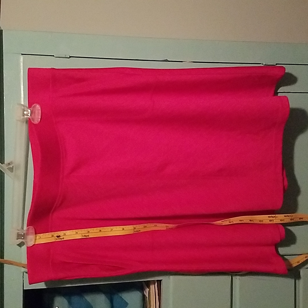 Talbots size XL hot pink polyester spandex blend skirt elastic waist